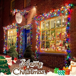 🎄✨ ¡Luces Navideñas Multicolor con Panel Solar! ✨🎄